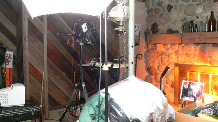 Setup used in order to shoot the video of the gps tutorial