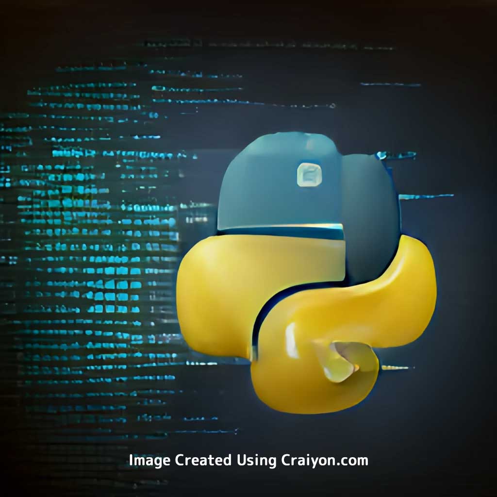 An artistic generated image of the Python logo.