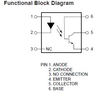 Pinout for the Fairchild 4N25