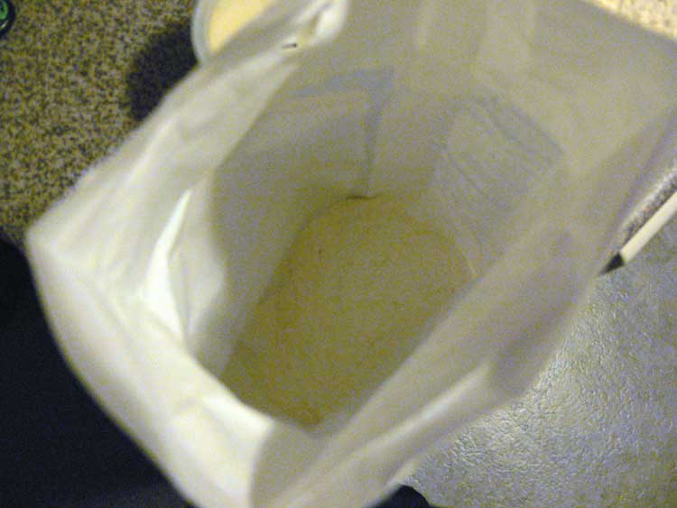 A little bit of flour left in the bag.